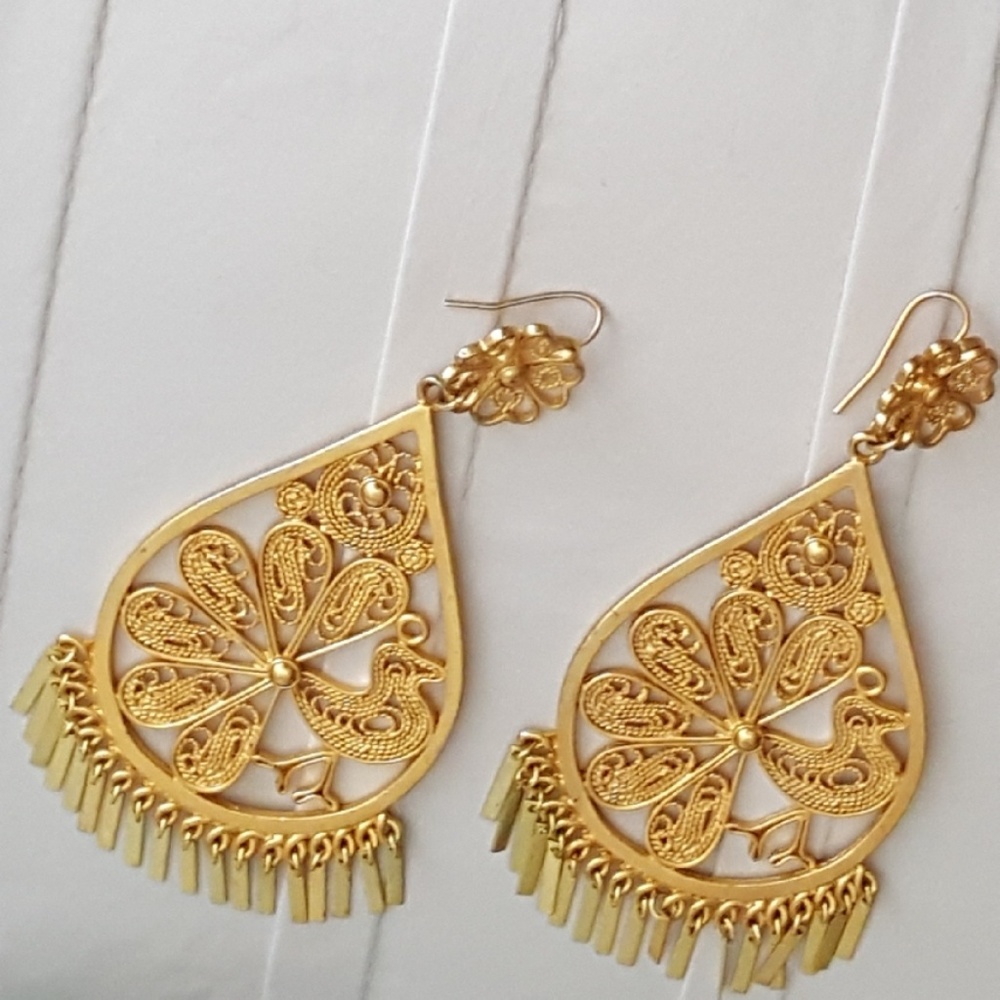 💍👑Asain Style Peacock Statement Earrings💥NWOT
